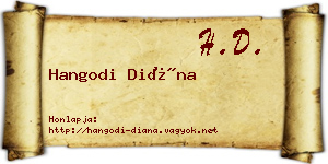 Hangodi Diána névjegykártya